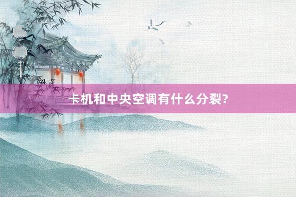 卡机和中央空调有什么分裂？